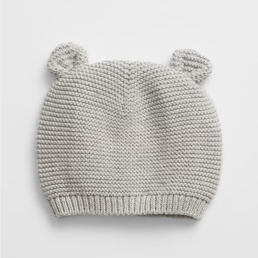 NWT GAP gray 18-24M Baby Garter Bear Hat